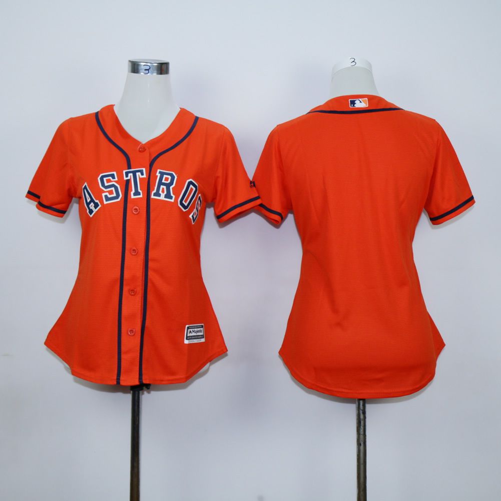 Women Houston Astros Blank Orange MLB Jerseys->youth mlb jersey->Youth Jersey